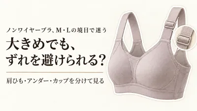 アジャスター付きブラはサイズ表の境目に便利？大きめで肩ひも・アンダーがずれない選び方6選